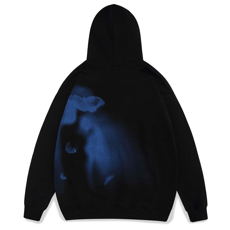 "Purple Ghost" Graphic Unisex Streetwear Vintage Women Men Y2K Hoodie