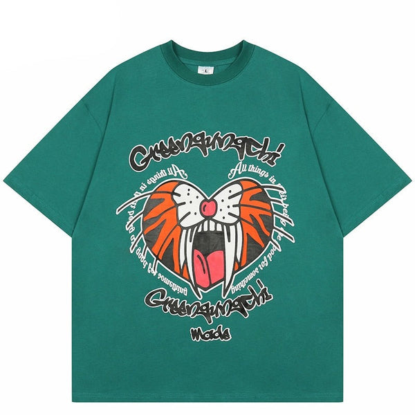 "Sharp Bite" Graphic Unisex Streetwear Vintage Women Men Y2K T-Shirt