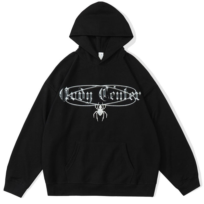 "Spider Bite" Graphic Unisex Streetwear Vintage Women Men Y2K Hoodie