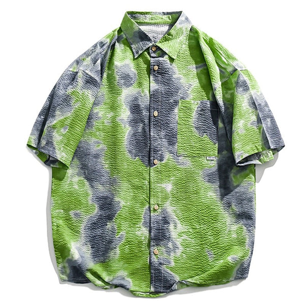 "Green Beach" Graphic Unisex Streetwear Women Men Y2K Shirt