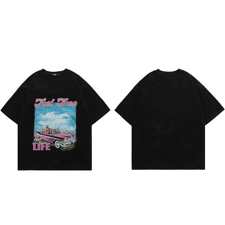 "Feel Freely" Unisex Men Women Streetwear Graphic T-Shirt