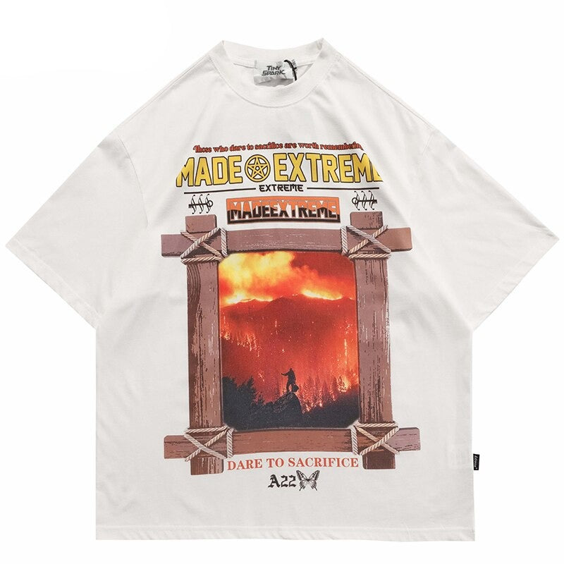 "House Ahead" Graphic Unisex Streetwear Women Men Y2K T-Shirt