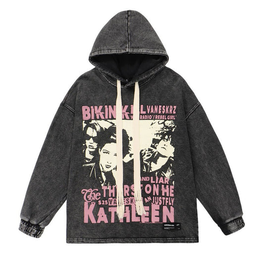 "Don't Blink" Graphic Unisex Streetwear Vintage Women Men Y2K Hoodie