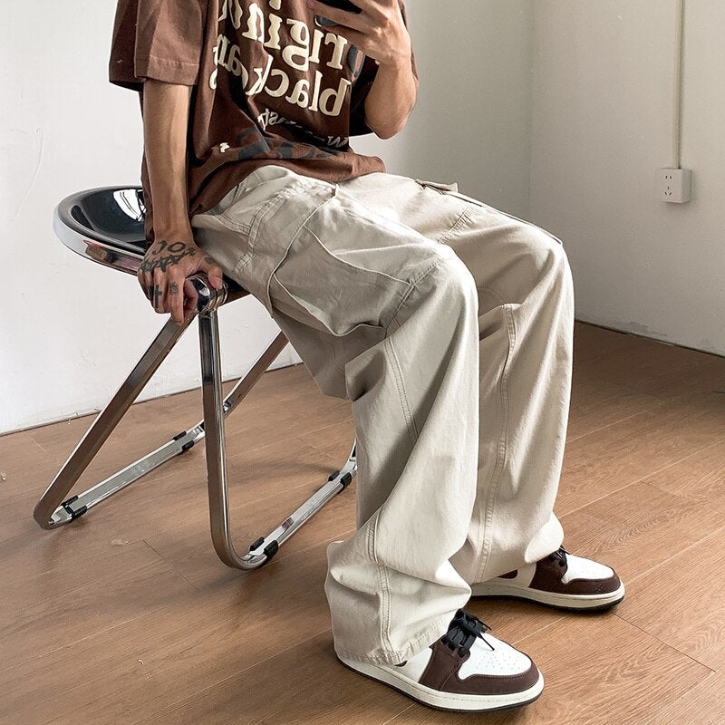 "Deluxe" Graphic Unisex Streetwear Vintage Women Men Y2K Cargo Pants