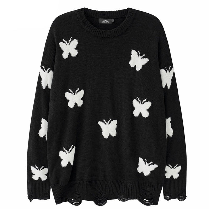 "Small Flies" Graphic Unisex Streetwear Vintage Women Men Y2K Sweatshirt