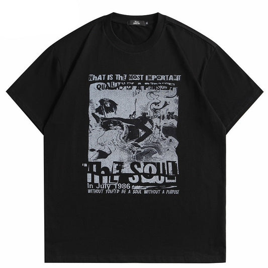 "No Soul" Graphic Unisex Streetwear Vintage Women Men Y2K T-Shirt