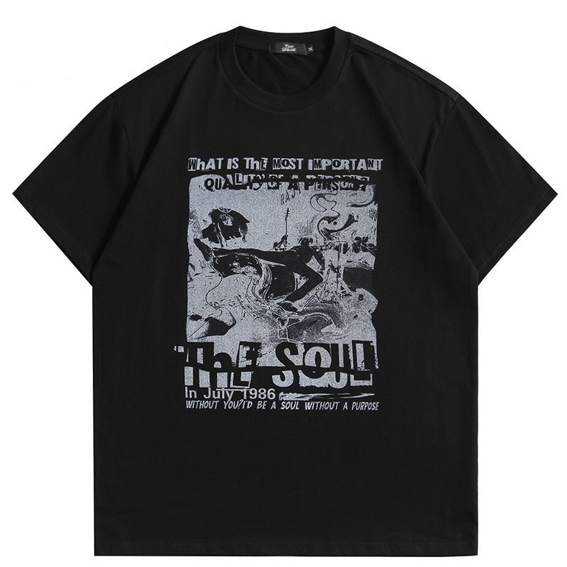 "No Soul" Graphic Unisex Streetwear Vintage Women Men Y2K T-Shirt