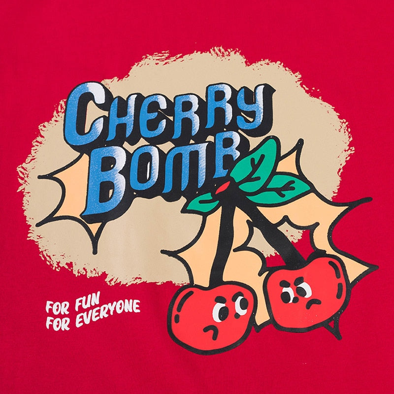 "Cherry Bomb" Unisex Men Women Streetwear Graphic T-Shirt