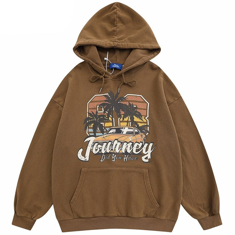 "The Journey" Graphic Unisex Streetwear Vintage Women Men Y2K Hoodie