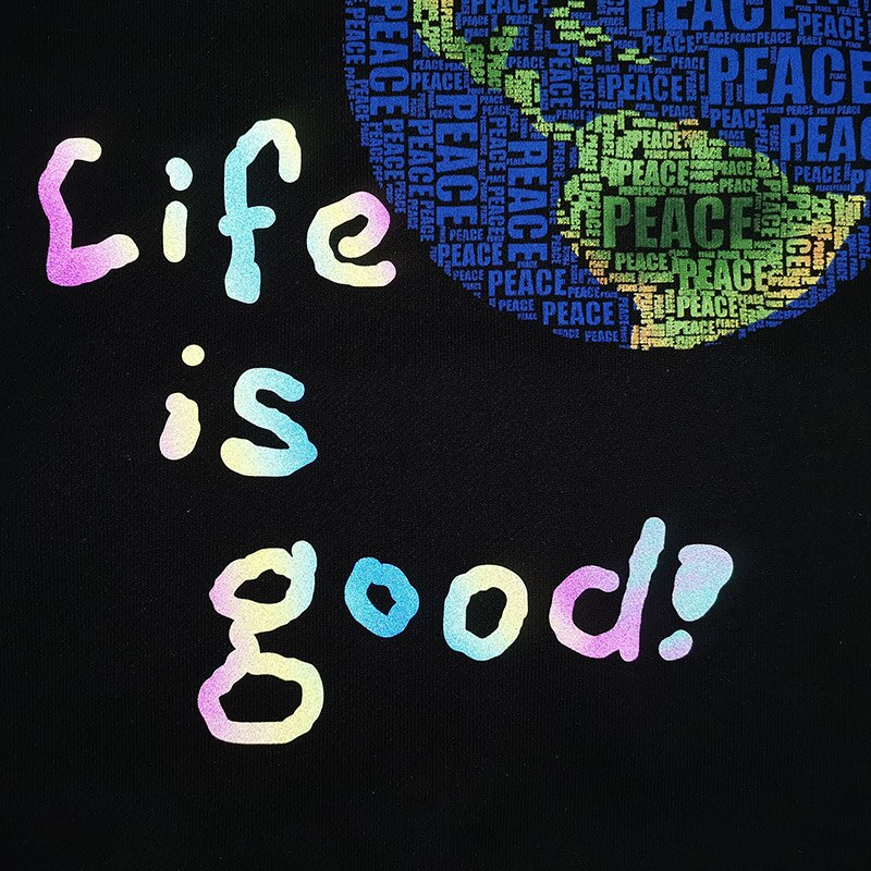 "Life Is Great" Graphic Unisex Streetwear Vintage Women Men Y2K Hoodie