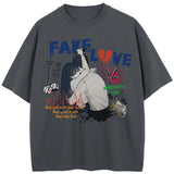 "Fake Feelings" Unisex Men Women Streetwear Graphic T-Shirt