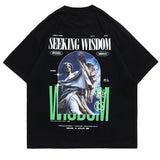 "Seeking Wisdom" Graphic Unisex Streetwear Vintage Women Men Y2K T-Shirt