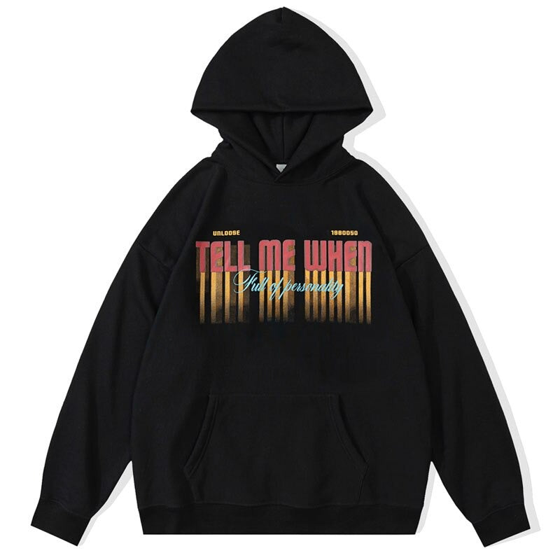 "Looking At The Moon" Graphic Unisex Streetwear Vintage Women Men Y2K Hoodie