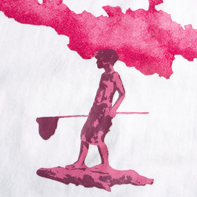 "Red Smoke" Graphic Unisex Streetwear Vintage Women Men Y2K T-Shirt