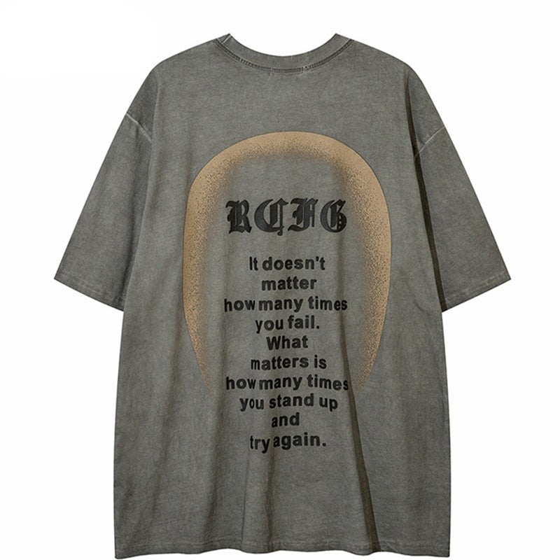 "Standing Place" Graphic Unisex Streetwear Vintage Women Men Y2K T-Shirt