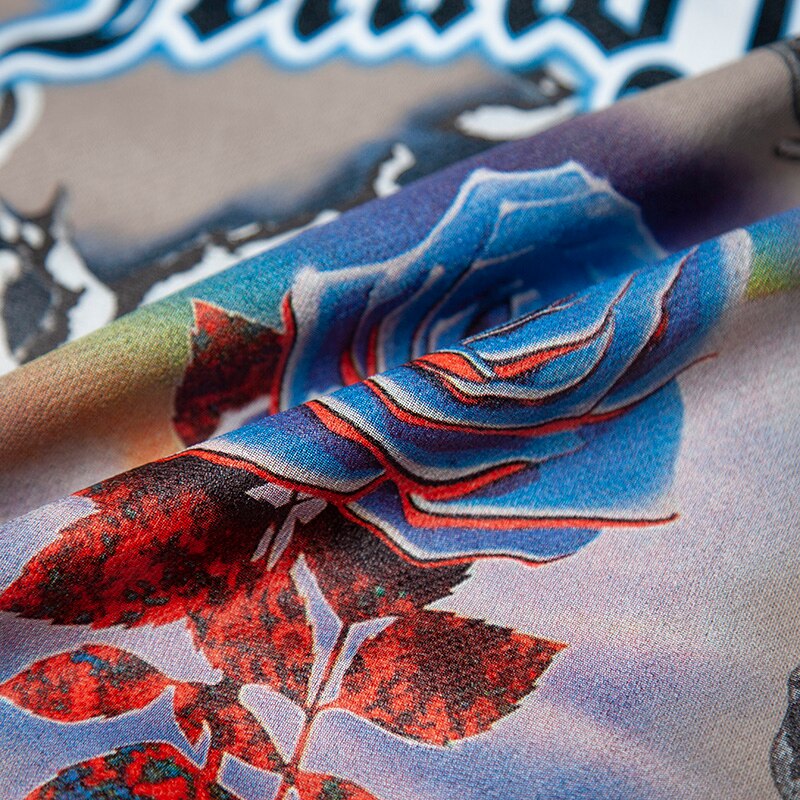 "Fallen Red Rose" Unisex Men Women Streetwear Graphic Hoodie