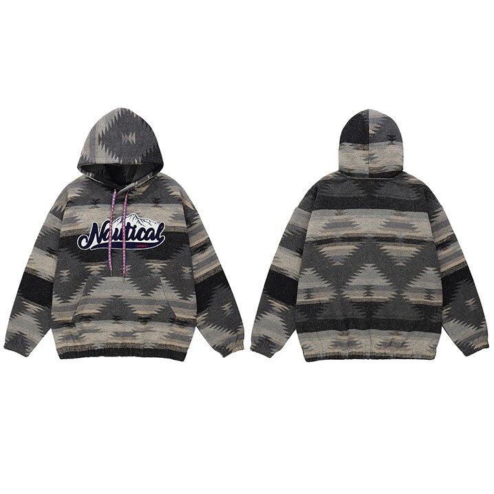 "National Boarder" Graphic Unisex Streetwear Vintage Women Men Y2K Hoodie