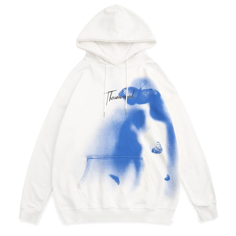 "Purple Ghost" Graphic Unisex Streetwear Vintage Women Men Y2K Hoodie