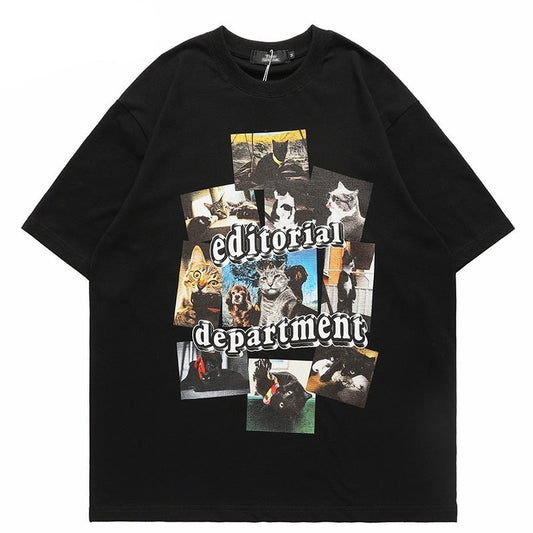 "Editorial" Unisex Men Women Streetwear Graphic T-Shirt