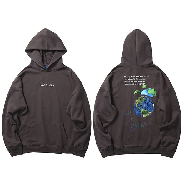 "Life Is Great" Graphic Unisex Streetwear Vintage Women Men Y2K Hoodie