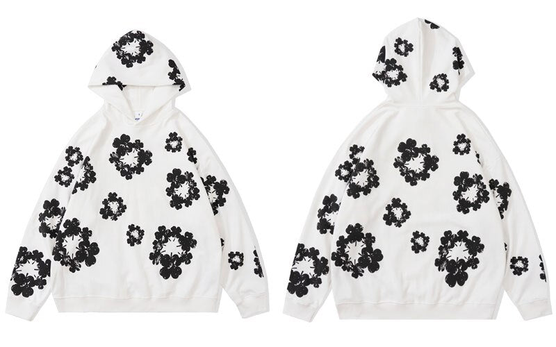 "White Snow" Graphic Unisex Streetwear Vintage Women Men Y2K Hoodie