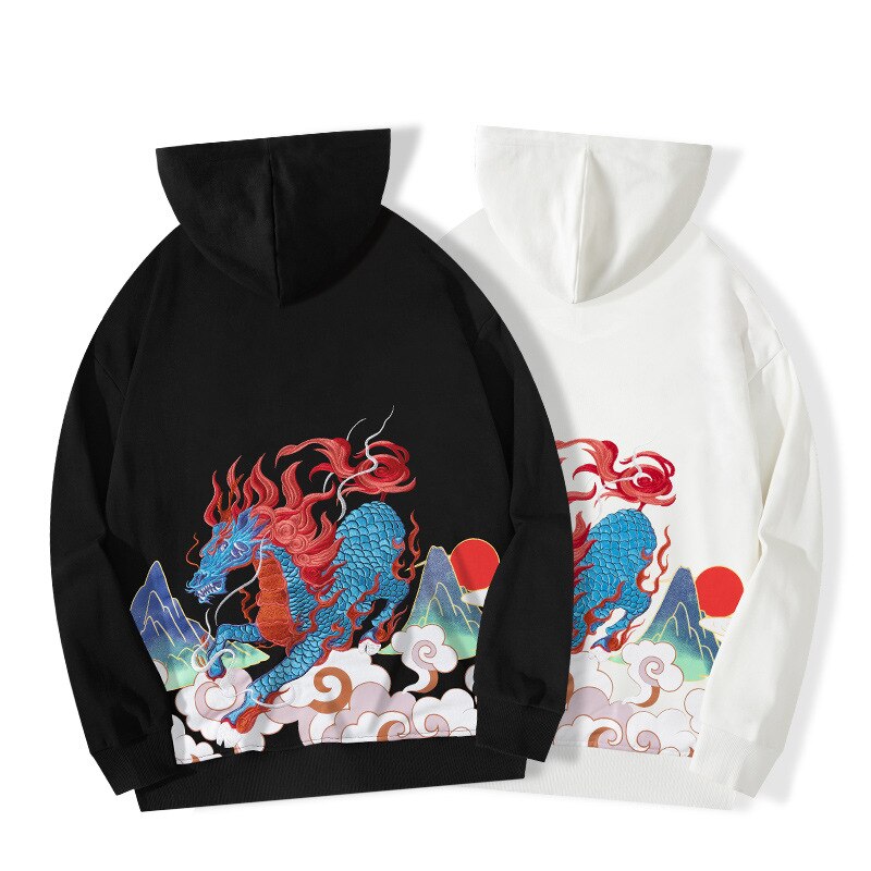 "Blue Horse" Unisex Men Women Streetwear Graphic Hoodie