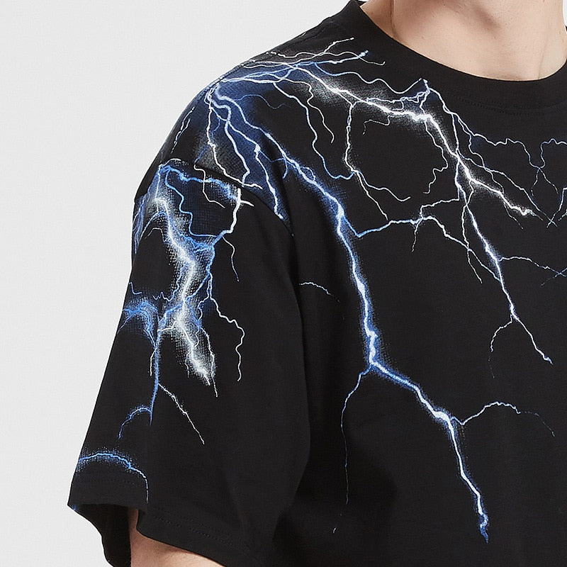 "Thunder Struck" Graphic Unisex Streetwear Vintage Women Men Y2K T-Shirt