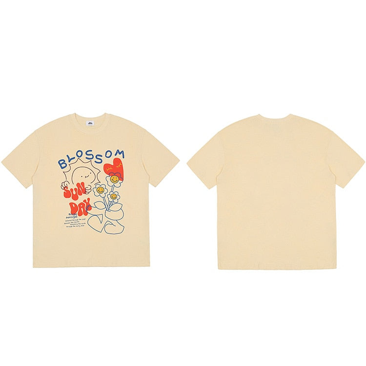 "Garden" Graphic Unisex Streetwear Women Men Y2K T-Shirt