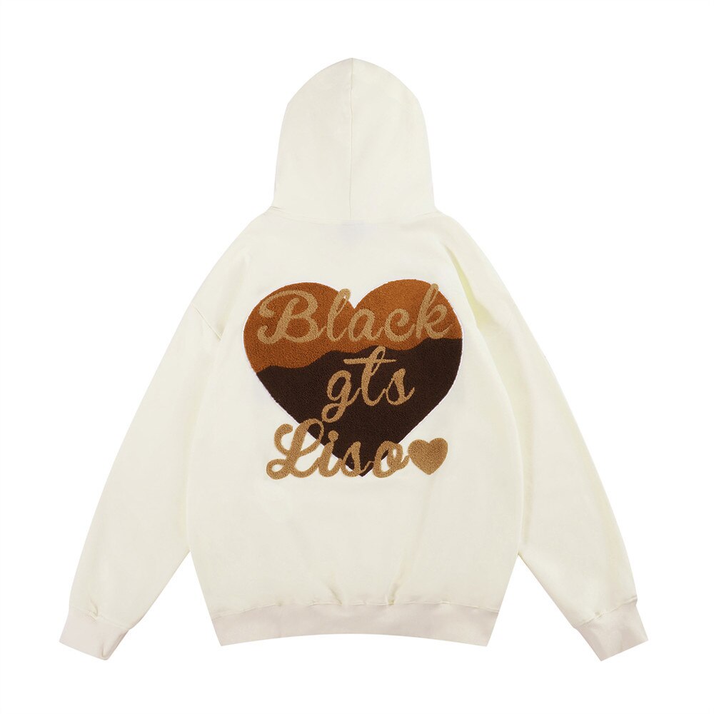 "No Heart" Graphic Unisex Streetwear Vintage Women Men Y2K Hoodie