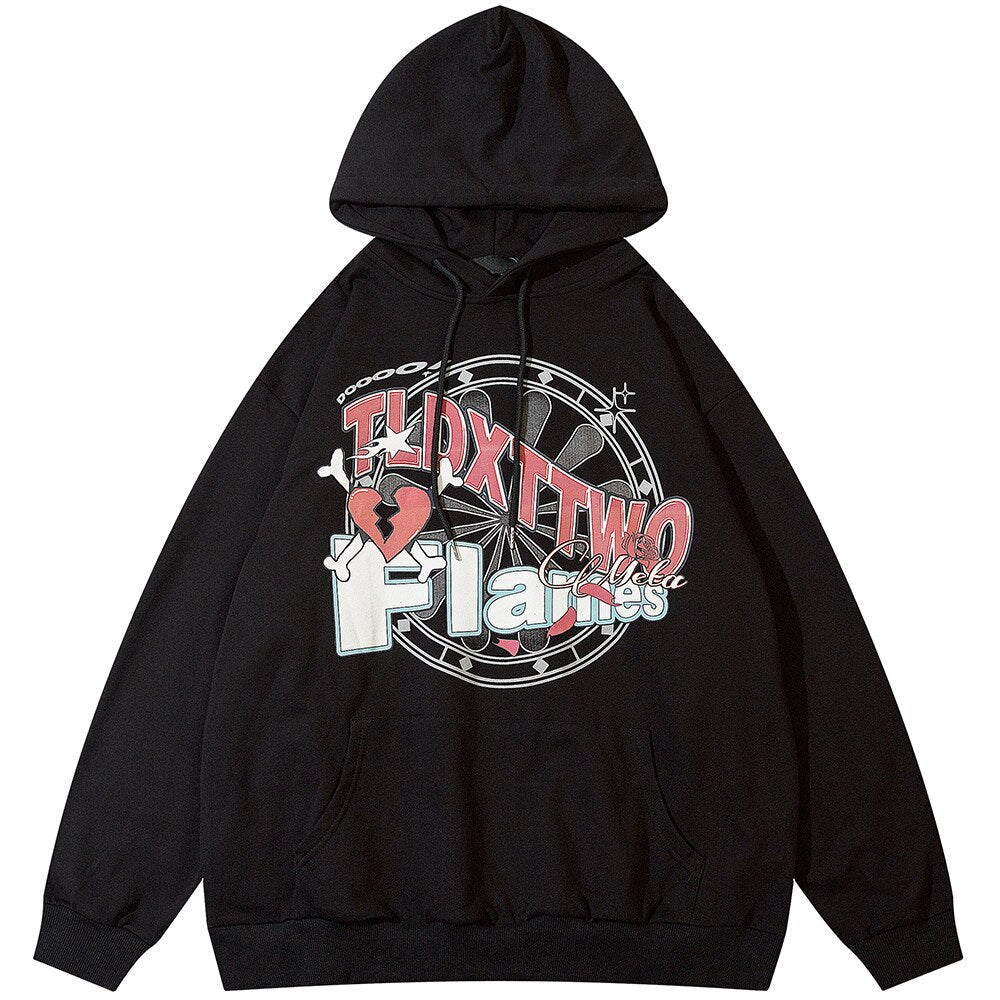 "Bone Broken" Unisex Men Women Streetwear Graphic Hoodie