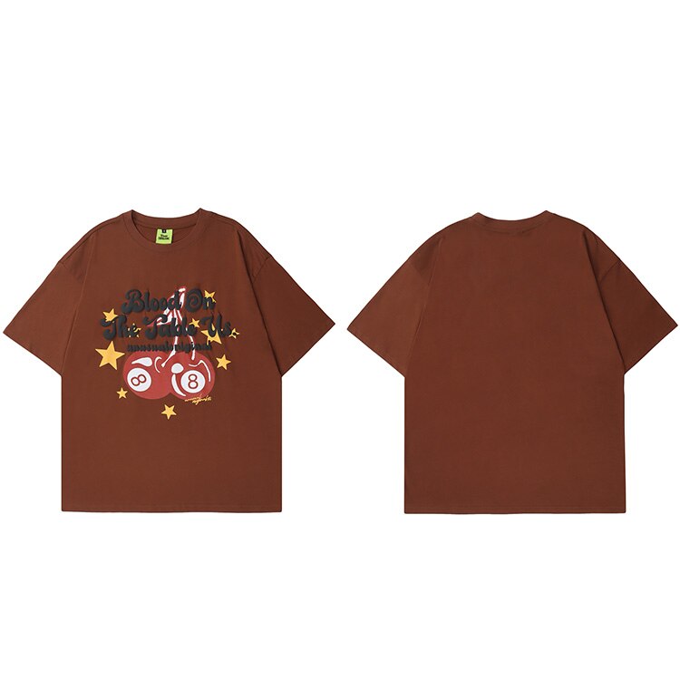 "Cherry Way" Unisex Men Women Streetwear Graphic T-Shirt