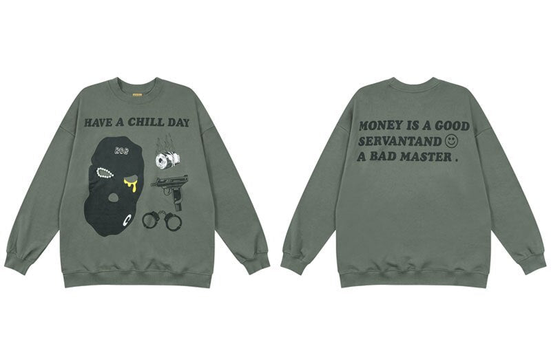 "Nice Day" Graphic Unisex Streetwear Vintage Women Men Y2K Sweatshirt