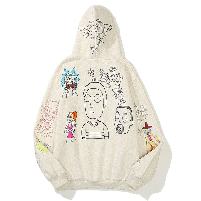 "Irregular Edges" Graphic Unisex Streetwear Vintage Women Men Y2K Hoodie