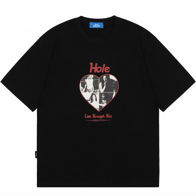 "Warm Heart" Graphic Unisex Streetwear Vintage Women Men Y2K T-Shirt