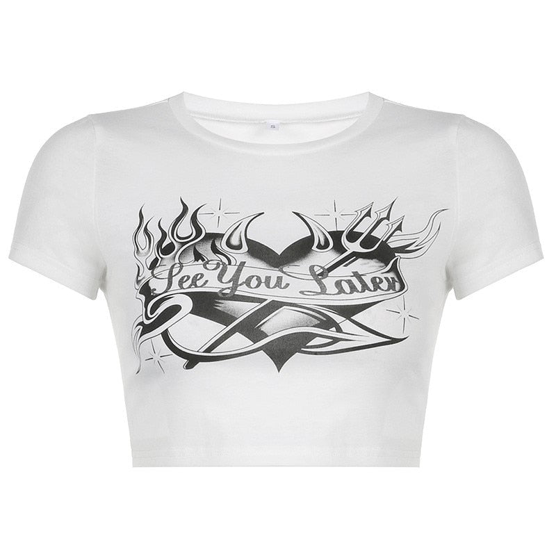 "No Inception" Graphic Unisex Streetwear Women Men Y2K Gothic Fashion Vintage T-Shirt