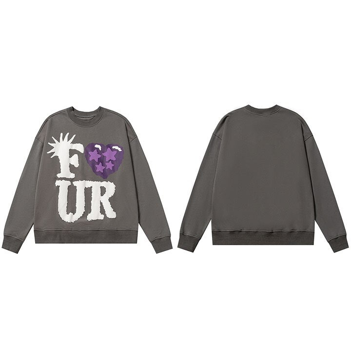 "I Love My Life" Graphic Unisex Streetwear Vintage Women Men Y2K Sweatshirt