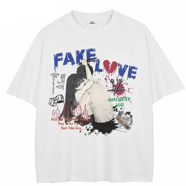 "Fake Moments" Unisex Men Women Streetwear Graphic T-Shirt