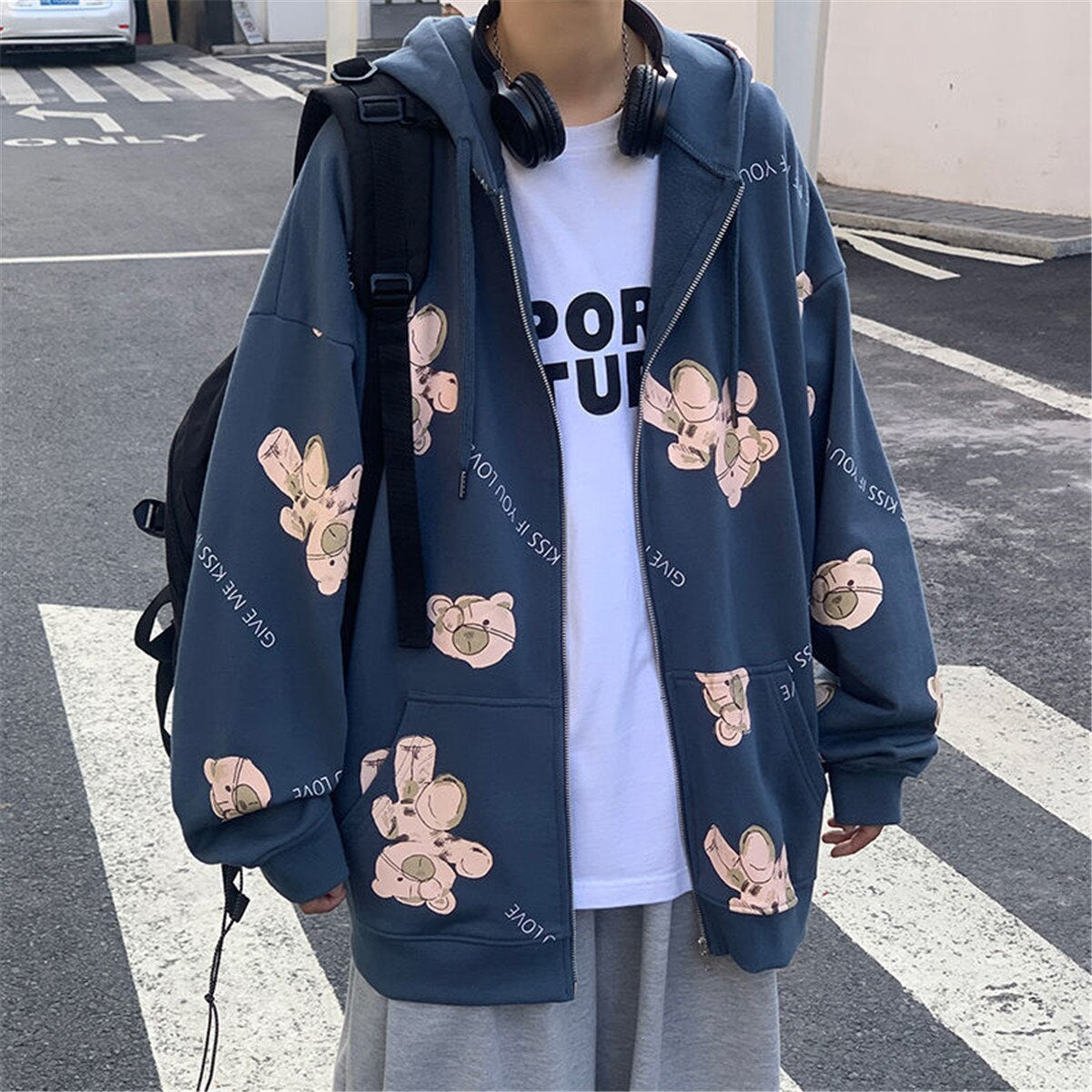 "Going Backwards" Unisex Men Women Streetwear Graphic Hoodie