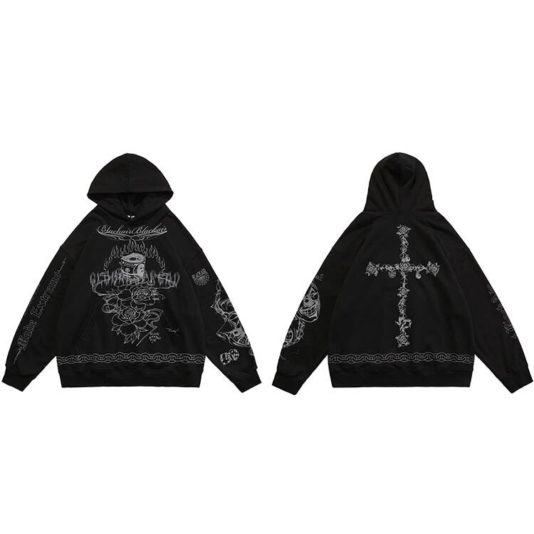 "Chain On Fire" Unisex Men Women Streetwear Graphic Hoodie
