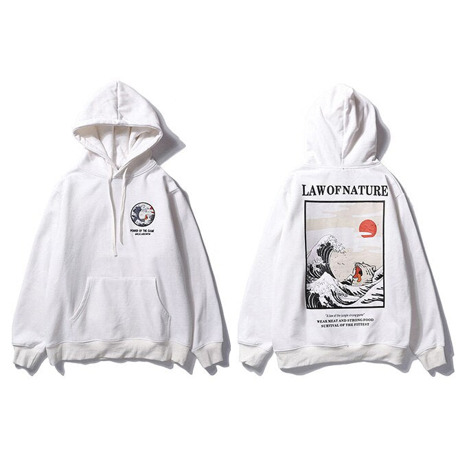 "Law Of Life" Graphic Unisex Streetwear Vintage Women Men Y2K Hoodie