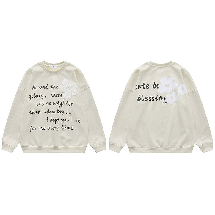 "Around The Galaxy" Unisex Men Women Streetwear Graphic Sweater