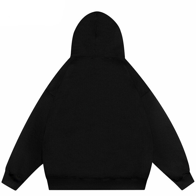 "Black Rose" Unisex Men Women Streetwear Graphic Hoodie