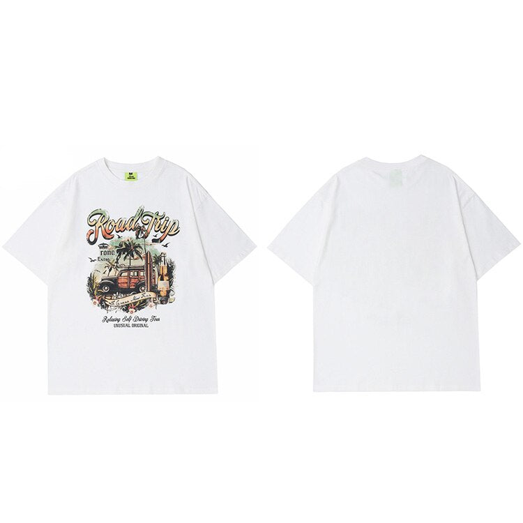 "Road Trip" Graphic Unisex Streetwear Vintage Women Men Y2K T-Shirt