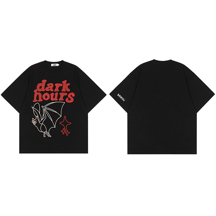 "Dark Hours" Unisex Men Women Streetwear Graphic T-Shirt