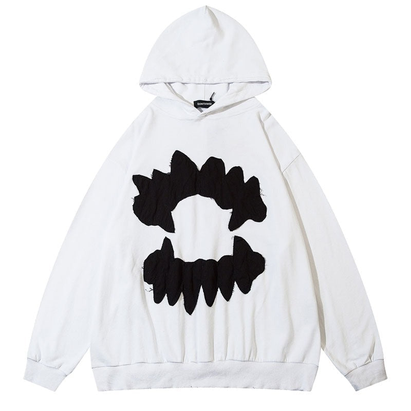 "Open Mouth" Graphic Unisex Streetwear Vintage Women Men Y2K Hoodie