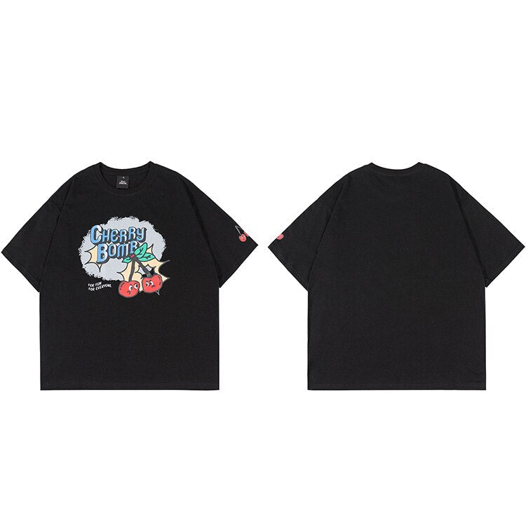 "Cherry Bomb" Unisex Men Women Streetwear Graphic T-Shirt