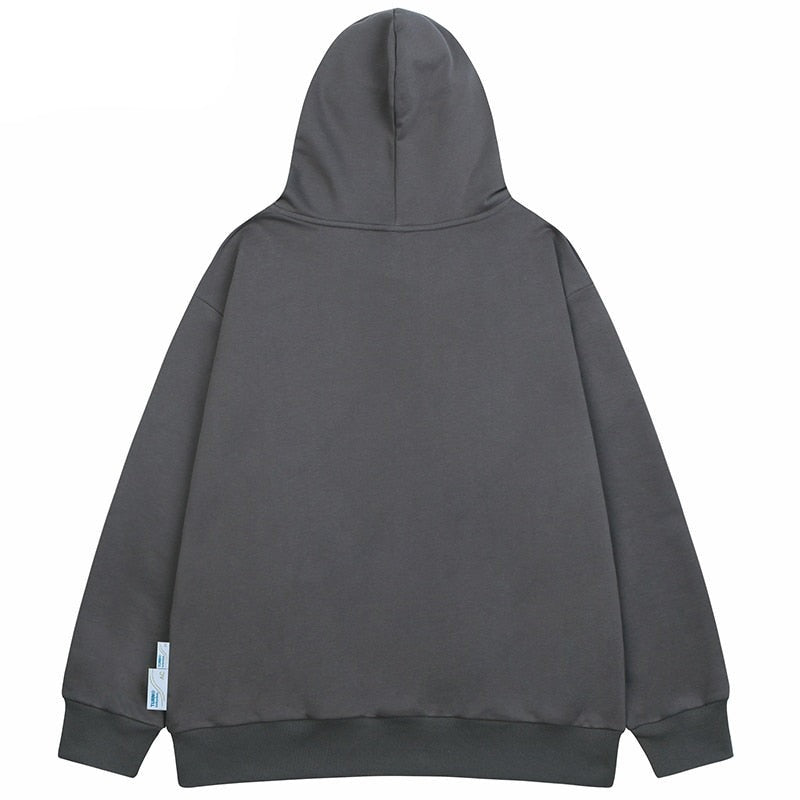 "Scared Kat" Graphic Unisex Streetwear Vintage Women Men Y2K Hoodie