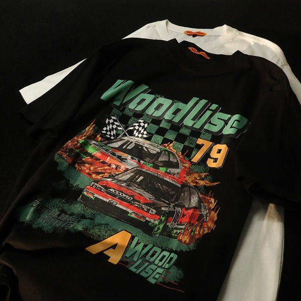 "Vintage Race Track" Graphic Unisex Streetwear Vintage Women Men Y2K T-Shirt