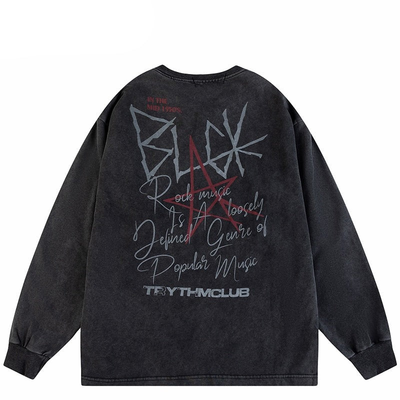 "Hold Me Down" Graphic Unisex Streetwear Vintage Women Men Y2K Sweatshirt