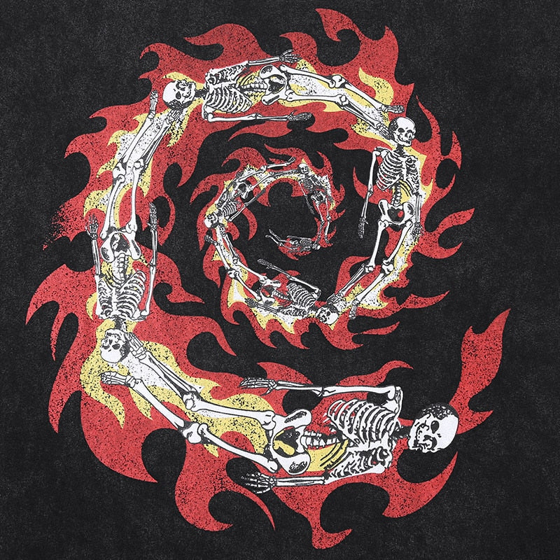 "Red Flame" Unisex Men Women Streetwear Graphic T-Shirt